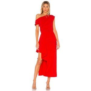 ELLIATT Pallas Dress Red Long Elegant Formal Party Ruffle S NWT